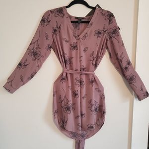 Pink Floral Printed Dress